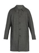 Matchesfashion.com Lanvin - Reversible Wool And Cotton Blend Raincoat - Mens - Dark Grey