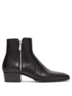 Matchesfashion.com Balmain - Mike Leather Ankle Boots - Mens - Black
