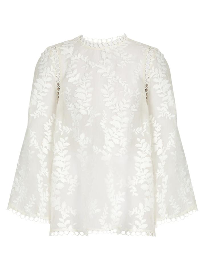 Zimmermann Winsome Fil Coup Silk-organza Blouse