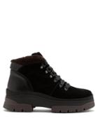 Matchesfashion.com See By Chlo - Crosta Suede And Leather Hiking Boots - Womens - Black