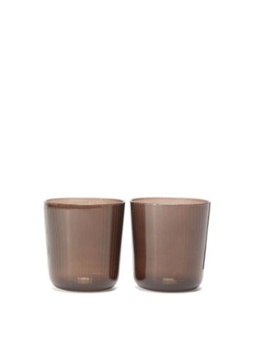 Matchesfashion.com R+d.lab X Lee Mathews - X Lee Mathews Luisa Stemless Wine Glasses - Light Brown