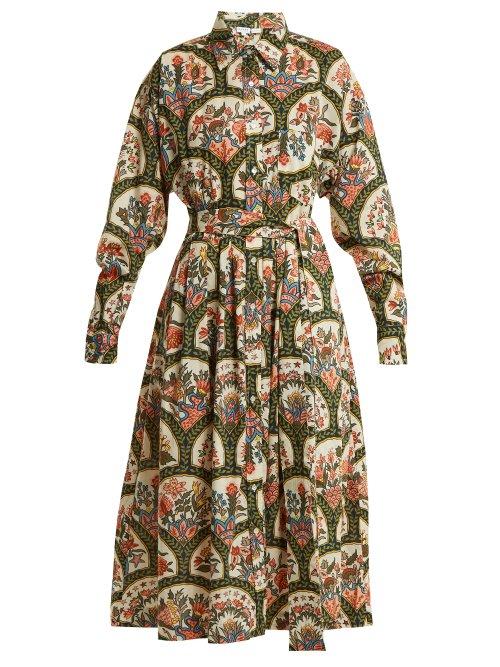 Matchesfashion.com Rhode Resort - Laura Floral Print Cotton Dress - Womens - Multi