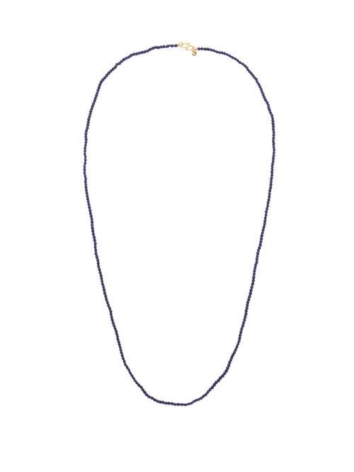 Matchesfashion.com Rosa De La Cruz - Lapis Lazuli & 18kt Gold Beaded Necklace - Womens - Blue