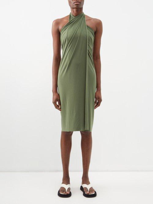 Norma Kamali - Ernie Jersey Sarong - Womens - Olive Green