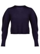 Matchesfashion.com Isabel Marant - Swinton Balloon Sleeve Cashmere Sweater - Womens - Navy