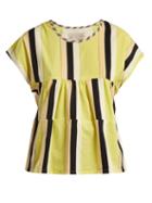 Matchesfashion.com Ace & Jig - Marfa Striped Cotton Top - Womens - Yellow Multi