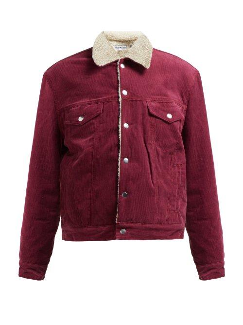 Matchesfashion.com Re/done Originals - Oversized Corduroy Trucker Jacket - Womens - Burgundy