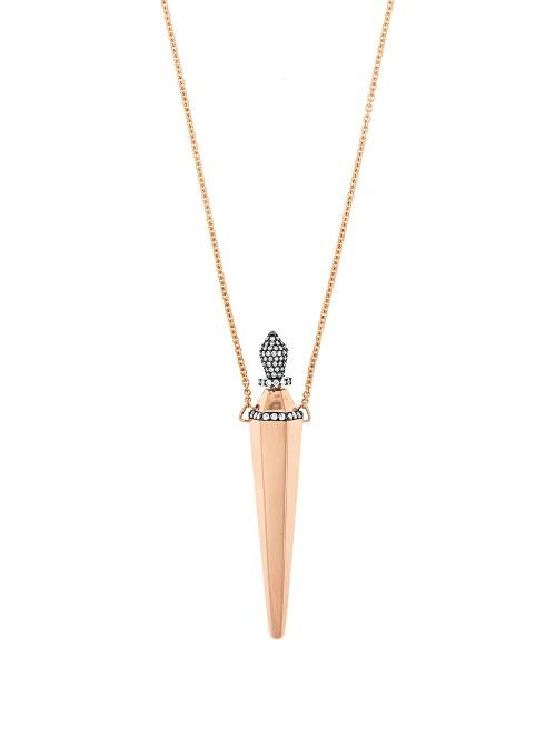 Diane Kordas Diamond & Rose-gold Amulette Necklace