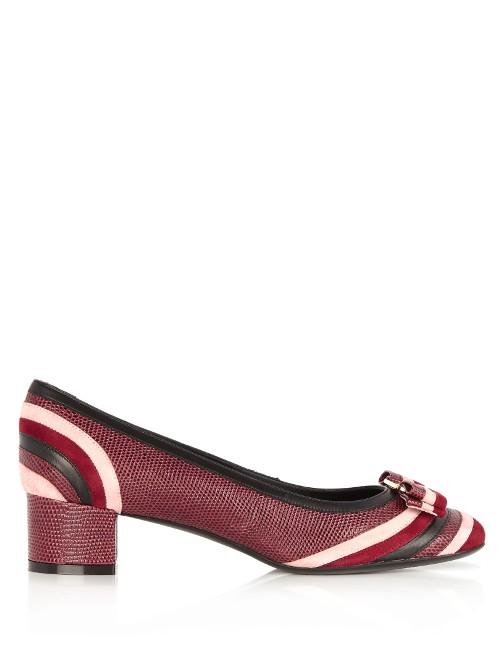 Salvatore Ferragamo Fosca Snakeskin-effect Leather Pumps