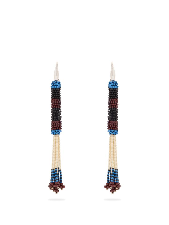 Isabel Marant Bead-embellished Tassel-drop Earrings