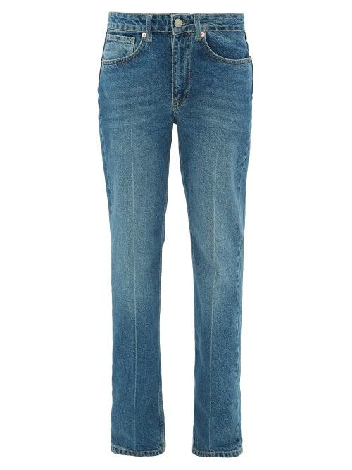 Matchesfashion.com Raey - Push Straight-leg Jeans - Womens - Dark Blue