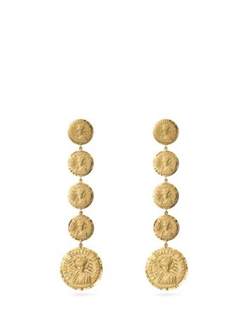 Matchesfashion.com Anissa Kermiche - Louise D'infinie 18kt Gold Coin Earrings - Womens - Gold