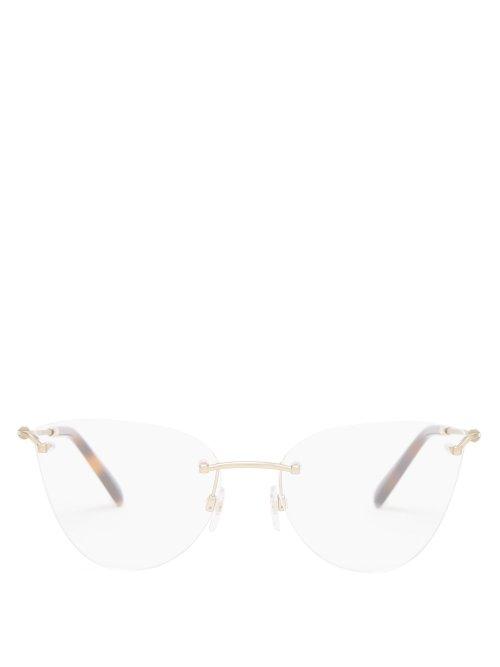 Matchesfashion.com Valentino - Clear Cat Eye Glasses - Womens - Clear Multi