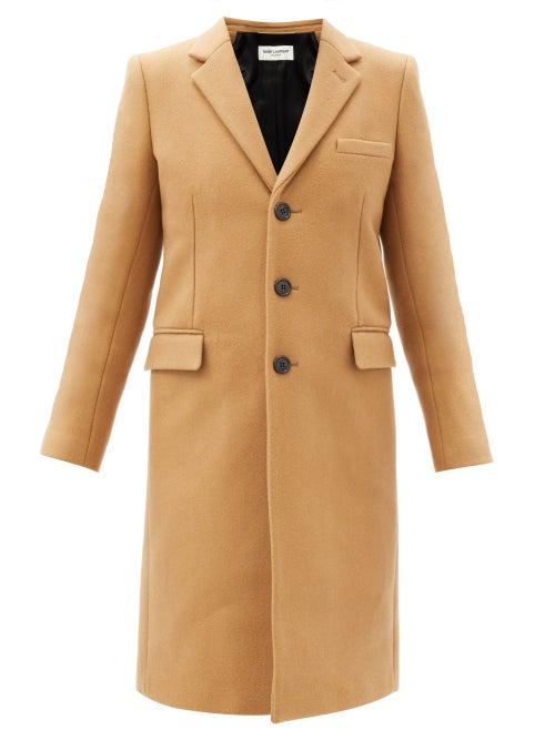 Matchesfashion.com Saint Laurent - Chesterfield Cashmere-blend Coat - Womens - Camel