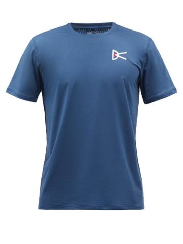 District Vision - Air Wear Logo-print T-shirt - Mens - Blue