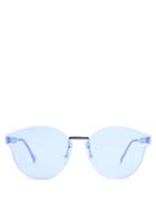 Matchesfashion.com Retrosuperfuture - Tuttolente Frame Less Cat Eye Sunglasses - Womens - Light Blue