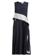 Matchesfashion.com Sportmax - Zenica Dress - Womens - Navy White