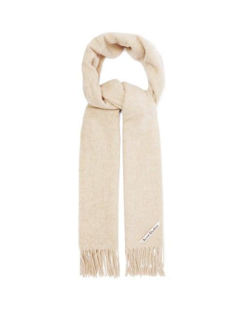 Matchesfashion.com Acne Studios - Canada Fringed Wool Scarf - Womens - Beige