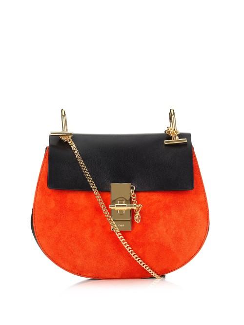 Chloé Drew Small Leather And Suede Cross-body Bag