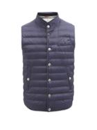 Mens Rtw Brunello Cucinelli - Quilted Nylon-shell Down Gilet - Mens - Navy