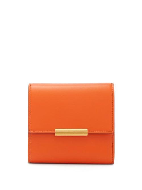 Matchesfashion.com Bottega Veneta - Mini Continental Leather Wallet - Womens - Orange