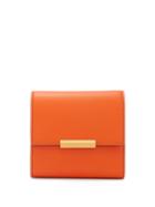 Matchesfashion.com Bottega Veneta - Mini Continental Leather Wallet - Womens - Orange