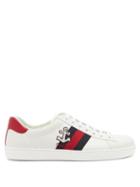 Matchesfashion.com Gucci - Ace Cauliflower-embroidered Leather Trainers - Mens - White Multi