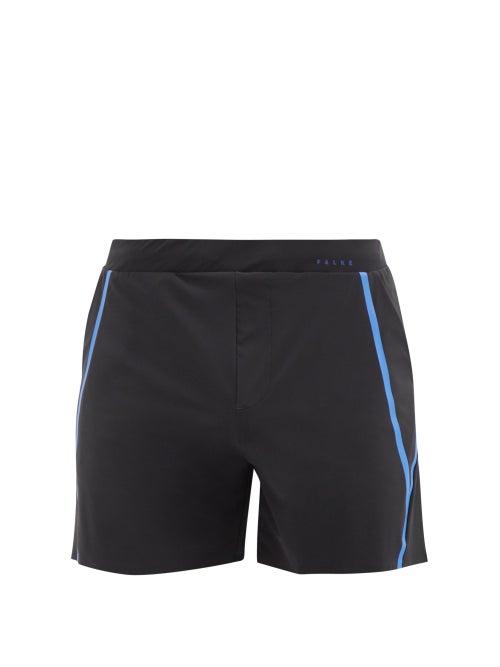 Falke Ess - Striped Running Shorts - Mens - Black