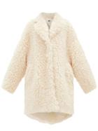 Ladies Rtw Mm6 Maison Margiela - Faux-shearling Cocoon Coat - Womens - Cream