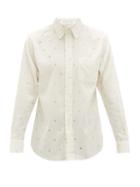 Matchesfashion.com Sasquatchfabrix - Dragon-print Cotton-poplin Shirt - Mens - Ivory Multi