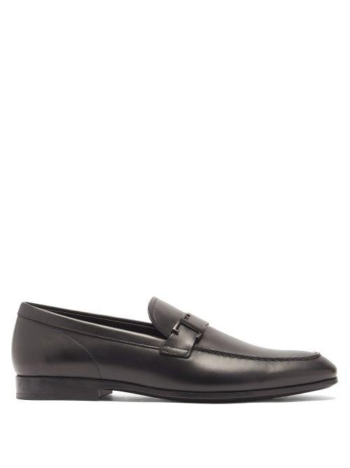 Mens Shoes Tod's - Benson T-logo Leather Loafers - Mens - Black