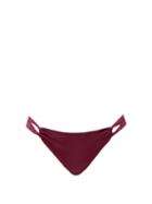 Ladies Beachwear Sara Cristina - Narcissus Gathered-side Bikini Briefs - Womens - Burgundy