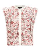 Matchesfashion.com Isabel Marant - Adiena Quilted Floral-print Cotton Gilet - Womens - Multi