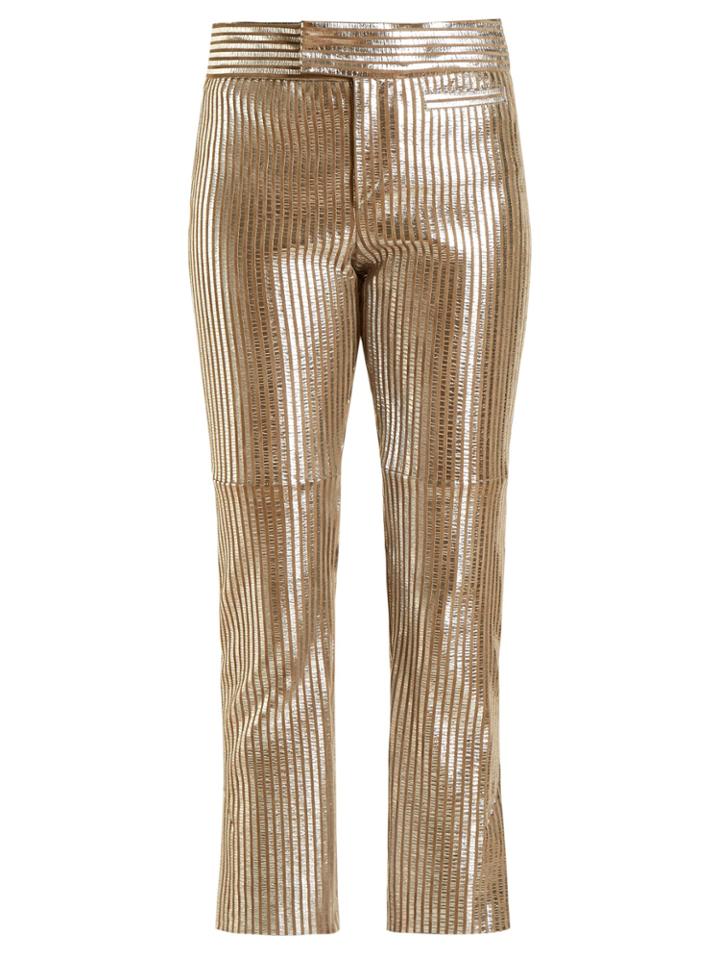 Isabel Marant Novida Cropped Leather Trousers