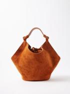 Khaite - Lotus Mini Suede Tote Bag - Womens - Tan