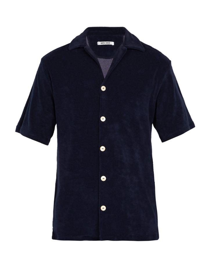 Hecho Terry-towelling Cotton-blend Short-sleeved Shirt