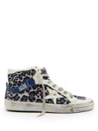 Golden Goose Deluxe Brand Leopard-print Velvet High-top Trainers