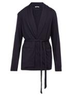 Matchesfashion.com Hecho - Open Front Linen Cardigan - Mens - Navy