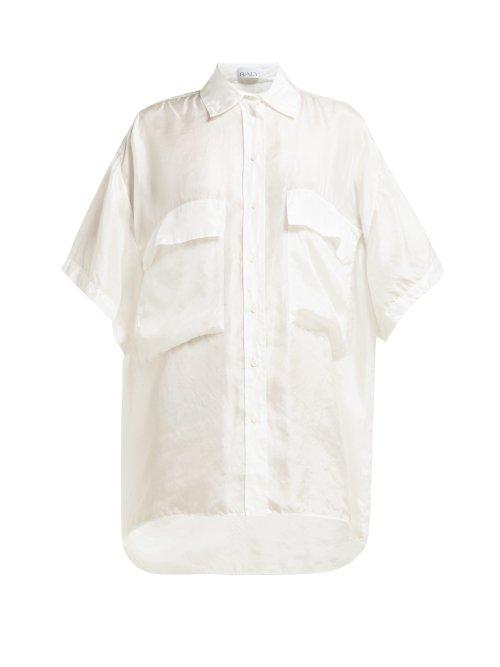 Matchesfashion.com Raey - Double Layer Silk Shirt - Womens - Ivory