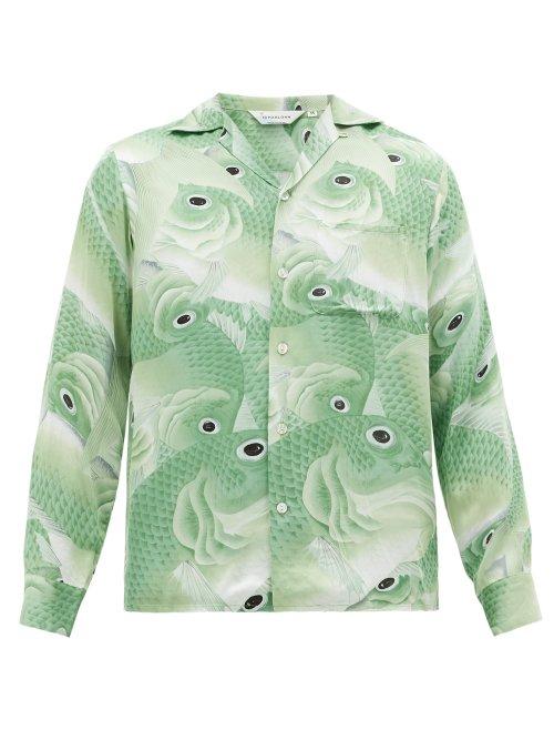 Matchesfashion.com Nipoaloha - Aloha The Hundred Green Snapper Poplin Shirt - Mens - Green
