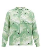 Matchesfashion.com Nipoaloha - Aloha The Hundred Green Snapper Poplin Shirt - Mens - Green