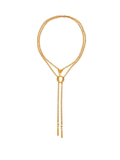 Matchesfashion.com Versace - Medusa Double-chain Necklace - Womens - Gold