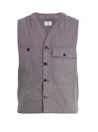 The Lost Explorer Agouti Patch-pocket Organic Cotton Gilet