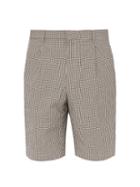 Matchesfashion.com Joseph - Plage Micro Check Cotton Blend Shorts - Mens - Brown Multi