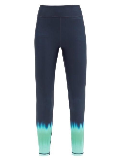 Matchesfashion.com The Upside - Paradise Ombre-print Stretch-jersey Leggings - Womens - Blue Navy