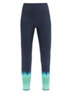 Matchesfashion.com The Upside - Paradise Ombre-print Stretch-jersey Leggings - Womens - Blue Navy