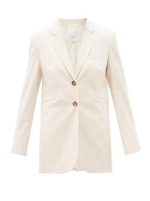 Matchesfashion.com La Collection - Valentina Single-breasted Wool-blend Jacket - Womens - Ivory