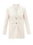 Matchesfashion.com La Collection - Valentina Single-breasted Wool-blend Jacket - Womens - Ivory