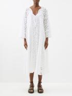 Merlette - Myrtle Eyelet Cotton Kaftan - Womens - White