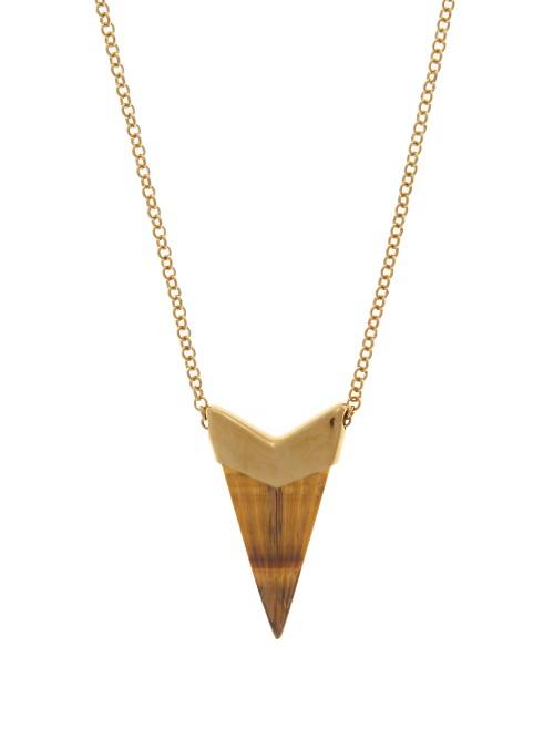 Theodora Warre Tiger's-eye And Gold-plated Necklace